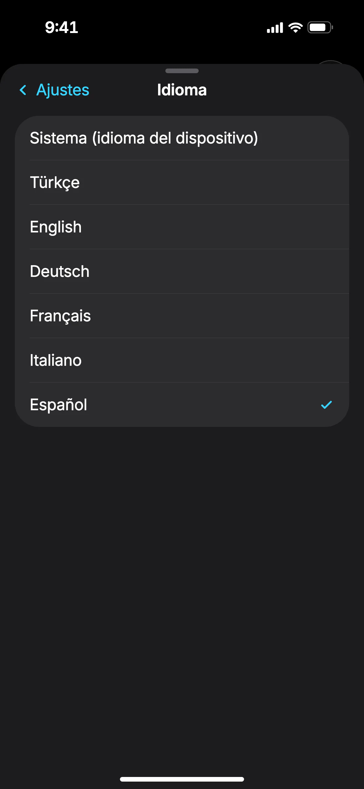 SConnect app screen