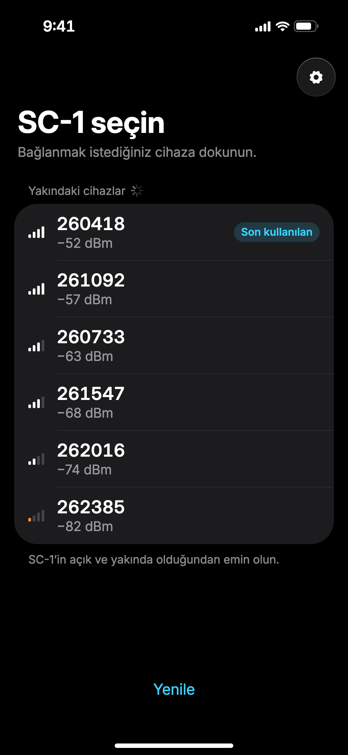 SConnect uygulama ekranı